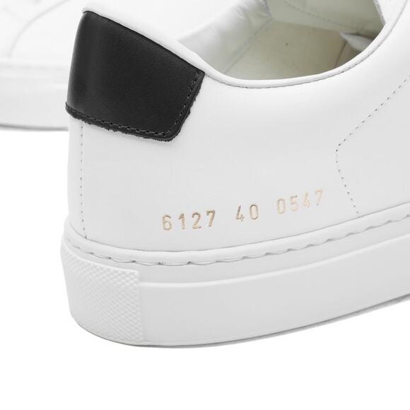Woman by Common Projects 6127 Retro Classic Trainers Sneakers White & Black 39 - Picture 4 of 10